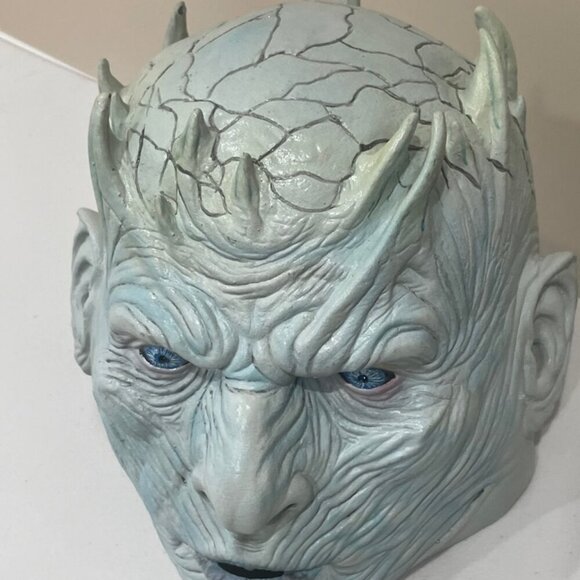 GAME OF THRONES NIGHT KING LATEX MASK ADULT SIZE REALISTIC GOTHIC COLLECTIBLE - Picture 3 of 16